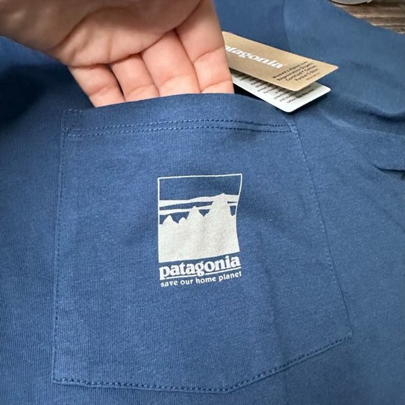 Patagonia Women's Alpine Icon Regenerative Organic Cotton Pocket Tee NWT Size XS - Picture 8 of 13